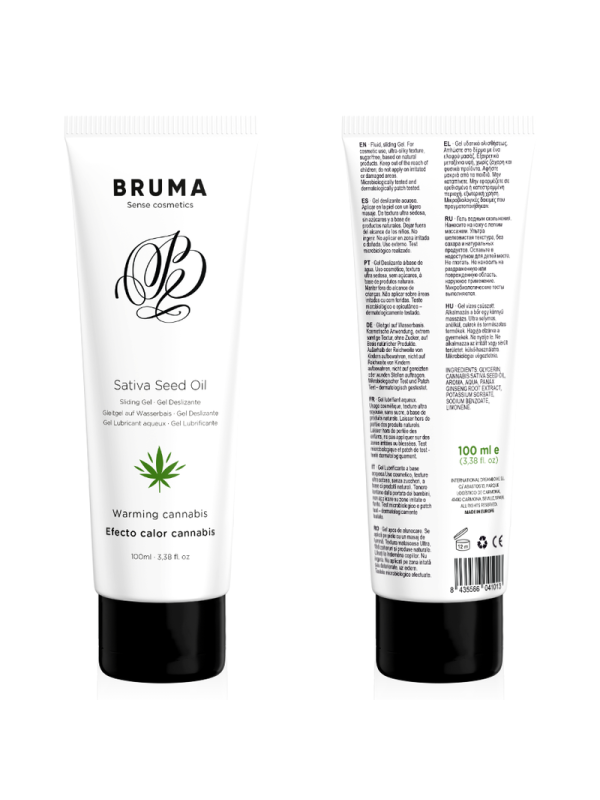 BRUMA - GEL SCORREVOLE ALL''OLIO DI SEMI DI SATIVA SCALDANTE GUSTO CANNABIS 100 ML