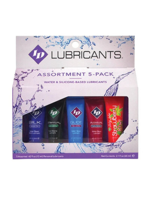 ID JUICY LUBE - CONFEZIONE ASSORTITA DA 5 TUBI LUBRIFICANTI DA 12 ML