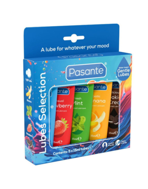 PASANTE - CONFEZIONE LUBRIFICANTI AROMI ASSORTITI 5 UNITÀ X 15 ML