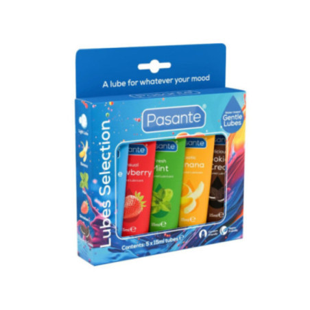 PASANTE - CONFEZIONE LUBRIFICANTI AROMI ASSORTITI 5 UNITÀ X 15 ML
