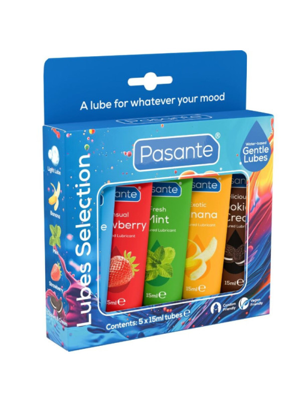PASANTE - CONFEZIONE LUBRIFICANTI AROMI ASSORTITI 5 UNITÀ X 15 ML