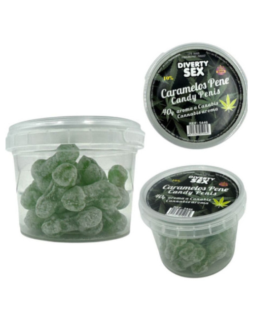 DIABLO GOLOSO - 20 CARAMELLE PER PENE AROMA CANNABIS