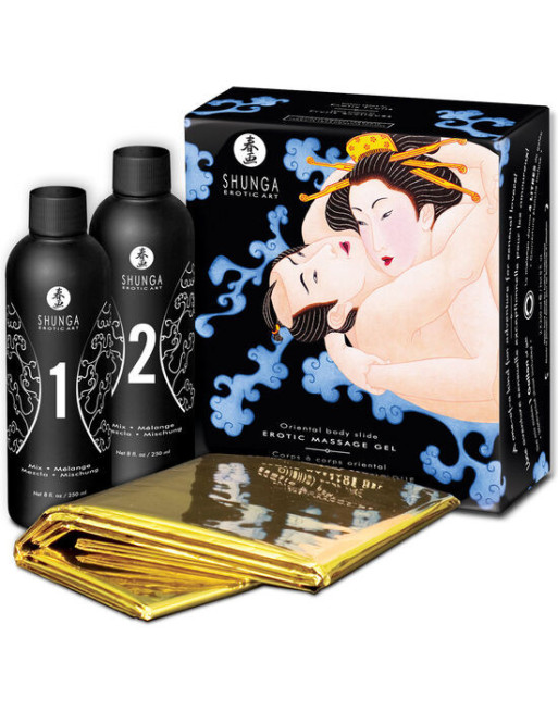 SHUNGA - GEL DA MASSAGGIO EROTICO CORPO A CORPO ORIENTALE AI FRUTTA ESOTICI