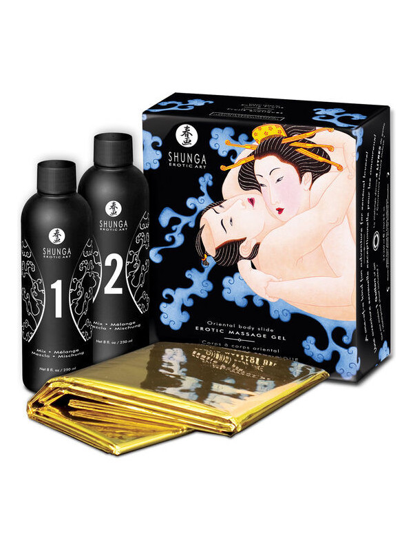 SHUNGA - GEL DA MASSAGGIO EROTICO CORPO A CORPO ORIENTALE AI FRUTTA ESOTICI