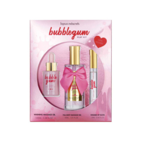 BIJOUX - INDISCRETS KIT BUBBLEGUM PLAY CON OLIO GEL E LUCIDA LABBRA