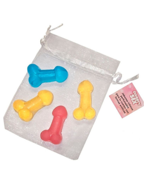DIABLO PICANTE - 4 MINI SAPONI PROFUMATI A FORMA DI PENE