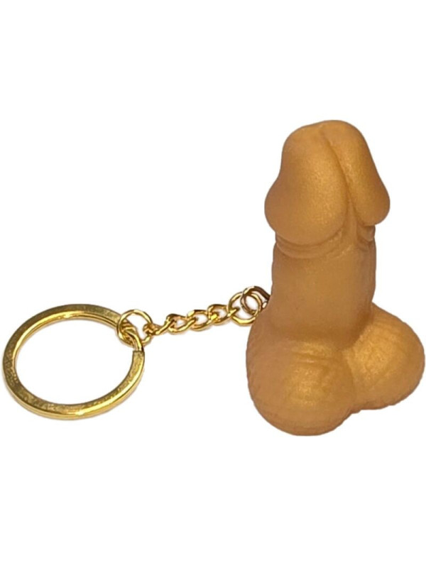 DIABLO PICANTE - PORTACHIAVI A FORMA DI PENE DORATO