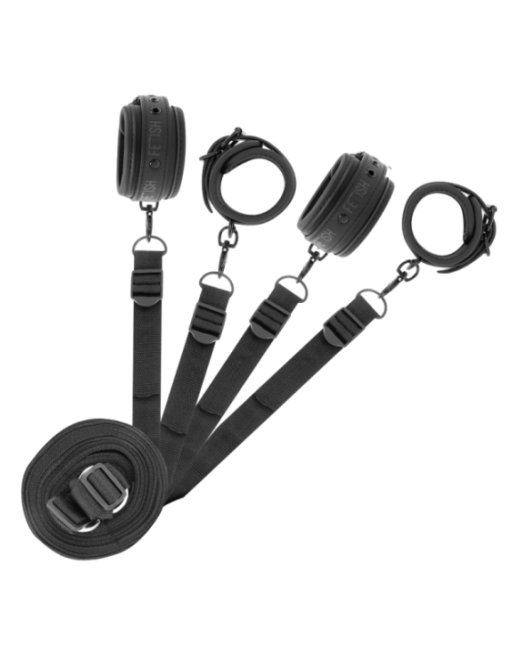 FETISH SUBMISSIVE - SET DI MANETTE E CRAVATTE CON FODERA IN NOPRENE