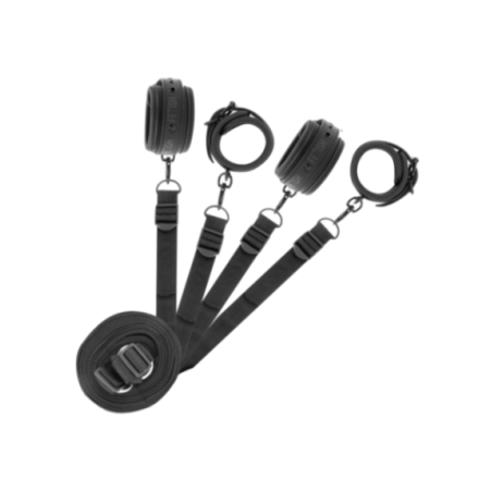 FETISH SUBMISSIVE - SET DI MANETTE E CRAVATTE CON FODERA IN NOPRENE