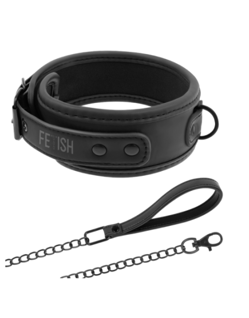 FETISH SUBMISSIVE - COLLANA A CATENA CON FODERA IN NOPRENE