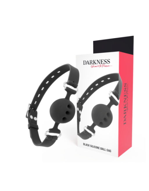 DARKNESS - BAVAGLINO IN SILICONE TRASPIRANTE NERO