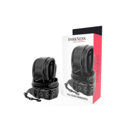 DARKNESS - MANETTE REGOLABILI IN PELLE NERA