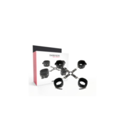 DARKNESS - MANETTE IN PELLE PER PIEDI E MANI NERE