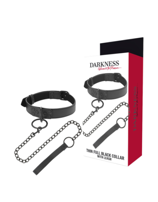 DARKNESS - COLLANA NERA CON CATENA