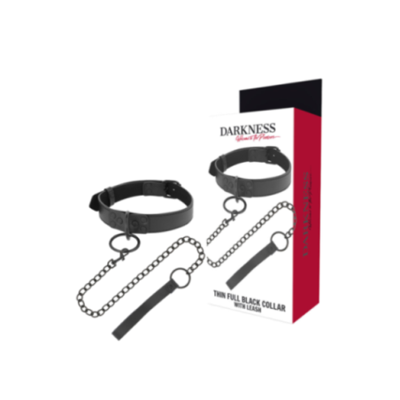 DARKNESS - COLLANA NERA CON CATENA