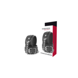 DARKNESS - MANETTE IN PELLE STRUTTURATA NERA