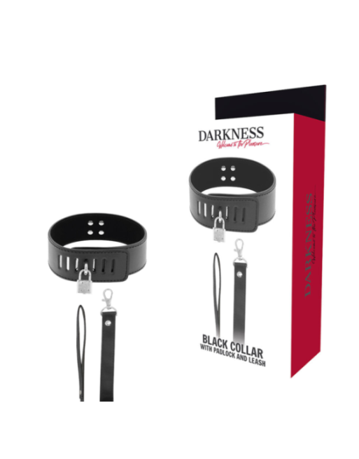 DARKNESS - COLLARE BDSM CON CHIUSURA NERA