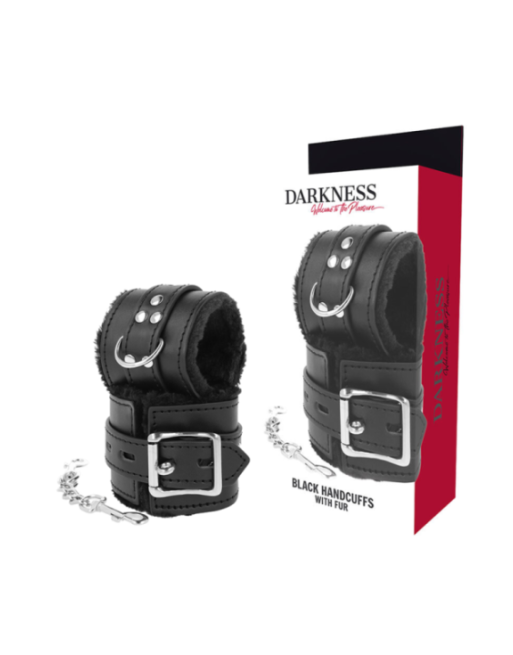 DARKNESS - MANETTE BDSM RIVESTITE NERE