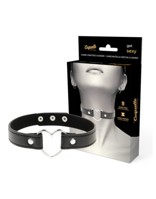 COQUETTE CHIC DESIRE - COLLANA IN PELLE VEGANA ACCESSORIO CUORE DONNA