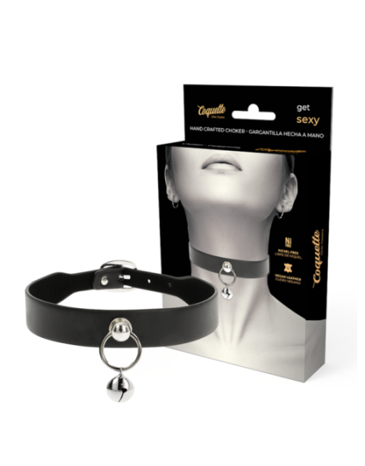 COQUETTE CHIC DESIRE - COLLANA IN PELLE VEGANA ACCESSORIO DONNA SONAGLIO/CERCHIO