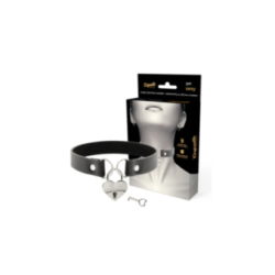 COQUETTE CHIC DESIRE - COLLANA IN PELLE VEGANA CON ACCESSORIO CUORE CON CHIAVE