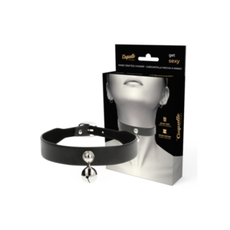 COQUETTE CHIC DESIRE - COLLANA IN PELLE VEGANA ACCESSORIO DONNA CON SONAGLIO