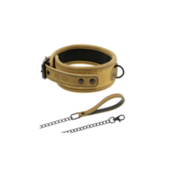 FETISH SUBMISSIVE ORIGIN - COLLANA A CATENA RIVESTITA IN NEOPRENE