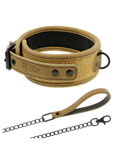 FETISH SUBMISSIVE ORIGIN - COLLANA A CATENA RIVESTITA IN NEOPRENE