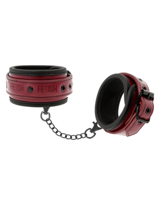 FETISH SUBMISSIVE DARK ROOM - MANETTE ALLA CAVIGLIA VEGAN IN PELLE CON FODERA IN NEOPRENE