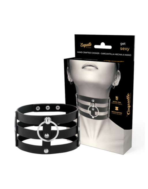 COQUETTE CHIC DESIRE - GIROCOLLO IN PELLE VEGANO STILE FETISH