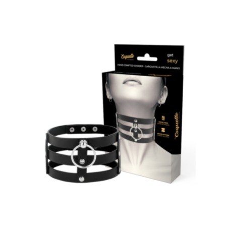COQUETTE CHIC DESIRE - GIROCOLLO IN PELLE VEGANO STILE FETISH