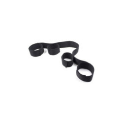 OHMAMA FETISH - SPREADER SOFT BAR COMPLETO DI TENUTA DA POLSO IN NYLON