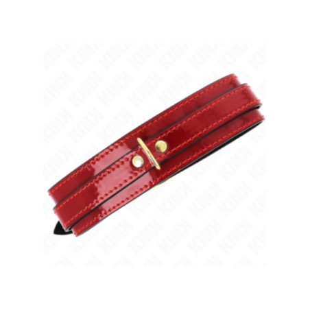 KINK - COLLANA REGOLABILE ROSSO VINO CON DETTAGLI ORO 29-42,5 CM X 4 CM
