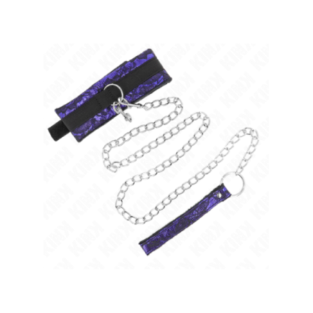 KINK - COLLANA CORTA IN PIZZO DI VELLUTO CON CINTURA 105 CM CON PROFILO IN NYLON 44 X 5,5 CM