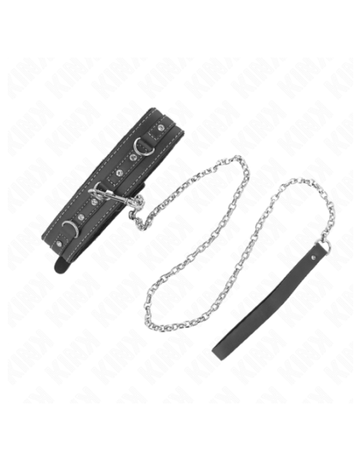 KINK - COLLANA IN PELLE PVC CON CINTURA 105 CM RIVETTO STRASS 41