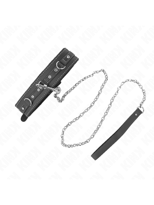 KINK - COLLANA IN PELLE PVC CON CINTURA 105 CM RIVETTO STRASS 41