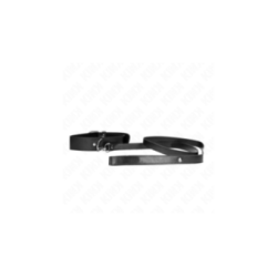 KINK - COLLANA CON CINTURA 116 CM NERO CINTURINO REGOLABILE 32-50 CM X 8 CM