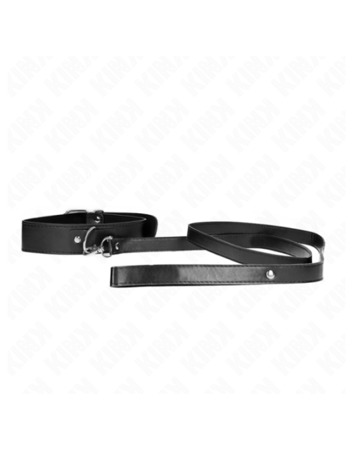 KINK - COLLANA CON CINTURA 116 CM NERO CINTURINO REGOLABILE 32-50 CM X 8 CM