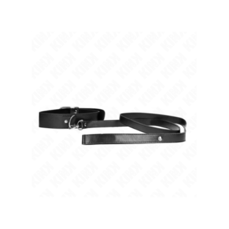 KINK - COLLANA CON CINTURA 116 CM NERO CINTURINO REGOLABILE 32-50 CM X 8 CM