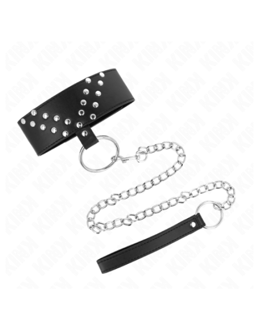 KINK - COLLANA CON CINTURA 65 CM CON RIVETTO A V REGOLABILE 36-43 CM X 5 CM
