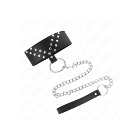 KINK - COLLANA CON CINTURA 65 CM CON RIVETTO A V REGOLABILE 36-43 CM X 5 CM