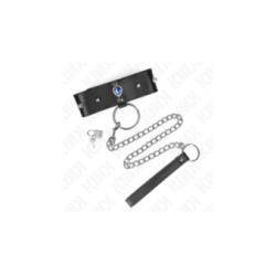 KINK - COLLANA 65 CM CON CINTURINO CON DIAMANTI BLU REGOLABILE 36-43 CM X 5 CM