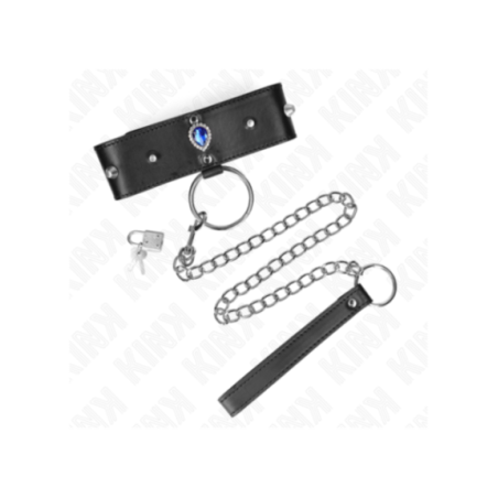 KINK - COLLANA 65 CM CON CINTURINO CON DIAMANTI BLU REGOLABILE 36-43 CM X 5 CM