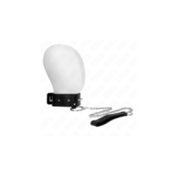 KINK - COLLANA 65 CM CON GUINZAGLIO CON BORCHIE ARGENTO MODELLO 2 REGOLABILE 36-43 CM X 5 CM