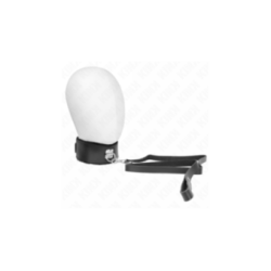 KINK - COLLANA CON CINTURA 116 CM CON CINTURINO IN PELLE NERA REGOLABILE 40-48 CM X 6 CM