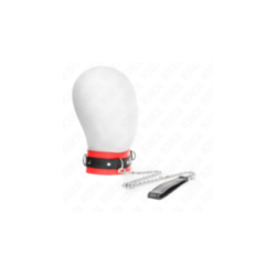 KINK - COLLARE CON CINTURA 65 CM CON CINTURINO ROSSO 54 X 4,5 CM