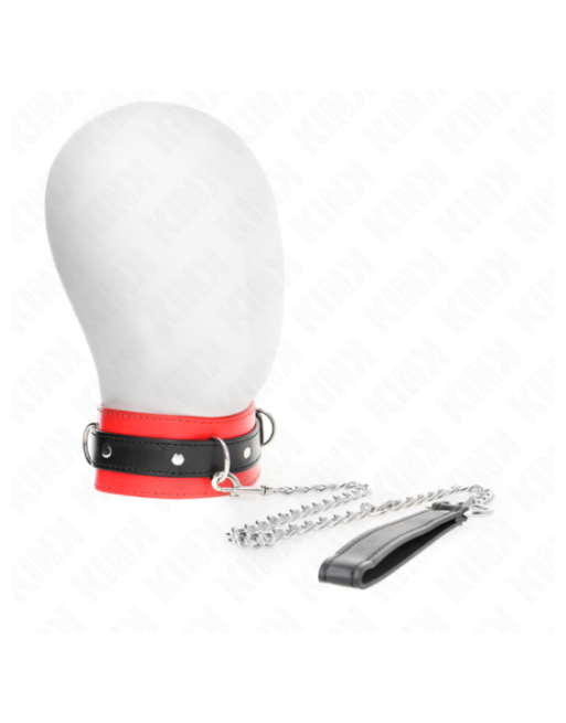KINK - COLLARE CON CINTURA 65 CM CON CINTURINO ROSSO 54 X 4,5 CM