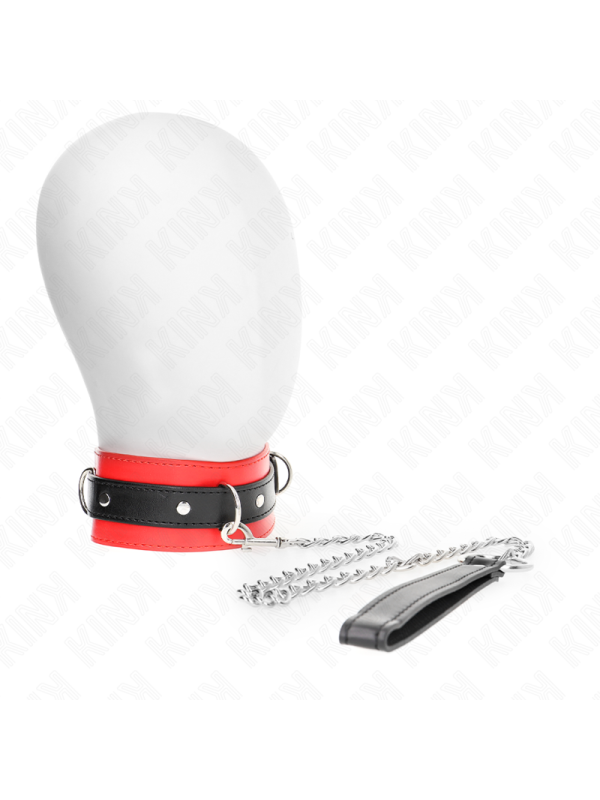 KINK - COLLARE CON CINTURA 65 CM CON CINTURINO ROSSO 54 X 4,5 CM