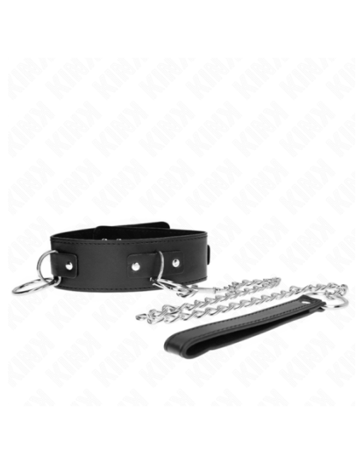 KINK - COLLANA CON GUINZAGLIO 65 CM 3 MODELLO ANELLI 2 REGOLABILE 36-43 CM X 5 CM