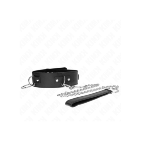 KINK - COLLANA CON GUINZAGLIO 65 CM 3 MODELLO ANELLI 2 REGOLABILE 36-43 CM X 5 CM
